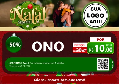 Modelo de Cartaz para Cartaz A4 Horizontal com o tema Natal Especial para Óticas