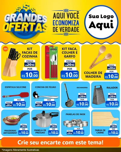 Modelo de Rede Social para Feed Instagram com o tema Grandes Ofertas para Utilidades Domésticas