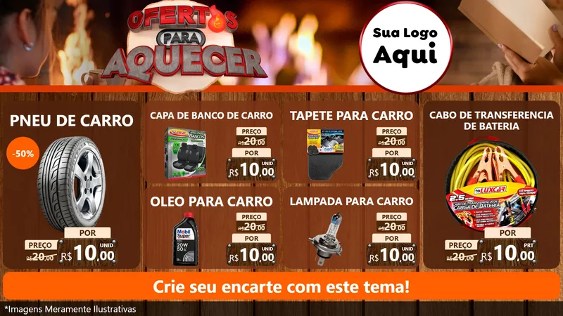 Modelo de TV para TV Horizontal com o tema Ofertas Para Aquecer para Auto peças