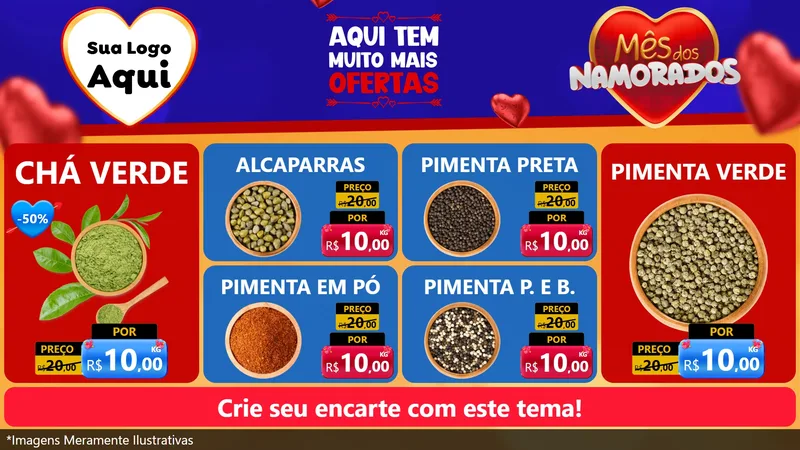 Modelo de TV para TV Horizontal com o tema Mês dos Namorados para Produtos Naturais