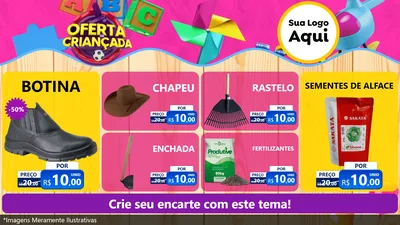 Modelo de TV para TV Horizontal com o tema Oferta da Criançada para Agropecuária