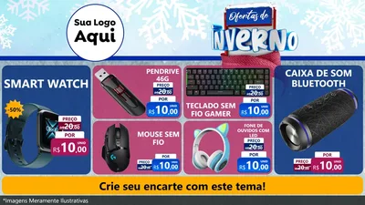 Modelo de TV para TV Horizontal com o tema Ofertas de Inverno para Informática