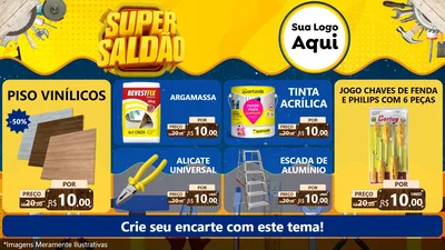 Modelo de TV para TV Horizontal com o tema Super Saldão para Material para Construção