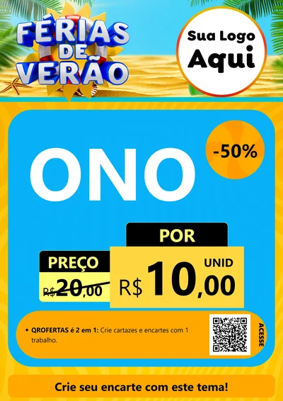 Modelo de Cartaz para Cartaz A4 Vertical com o tema Férias de Verão para Óticas