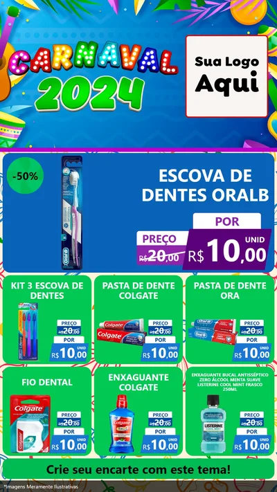 Modelo de Rede Social para Stories com o tema Carnaval 2027 para Higiene Pessoal