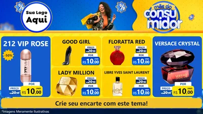 Modelo de TV para TV Horizontal com o tema Mês do Consumidor para Perfumes