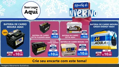 Modelo de TV para TV Horizontal com o tema Ofertas de Inverno para Baterias Elétricas