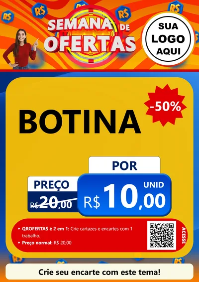 Modelo de Cartaz para Cartaz A4 Vertical com o tema Semana de Ofertas para Agropecuária