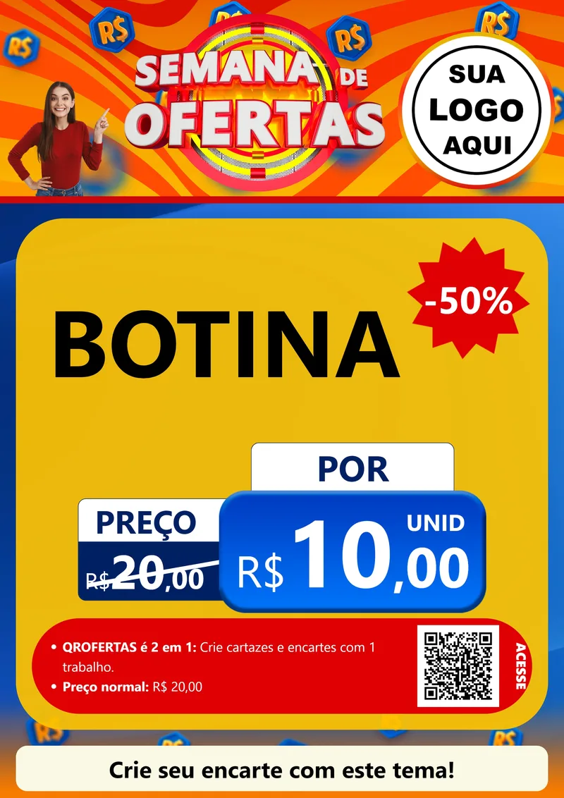 Modelo de Cartaz para Cartaz A4 Vertical com o tema Semana de Ofertas para Agropecuária