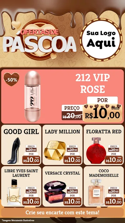 Modelo de Rede Social para Stories com o tema Ofertas de Páscoa para Perfumes