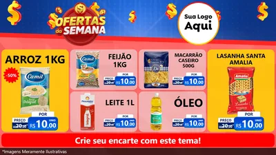 Modelo de TV para TV Horizontal com o tema Ofertas Da Semana para Supermercado