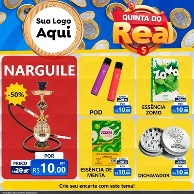 Modelo de Rede Social para Feed Facebook com o tema Quinta do Real para Tabacaria