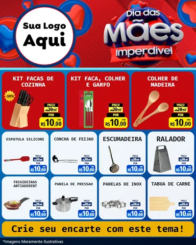Modelo de Rede Social para Feed Instagram com o tema Dia Das Mães Imperdível para Utilidades Domésticas