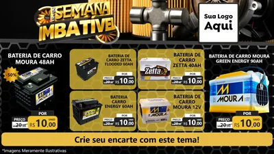 Modelo de TV para TV Horizontal com o tema Fim de Semana Imbatível para Baterias Elétricas