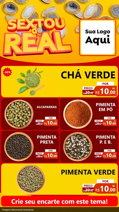 Modelo de TV para TV Vertical com o tema Sextou do Real para Produtos Naturais