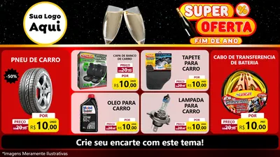 Modelo de TV para TV Horizontal com o tema Super Oferta Fim de Ano para Auto peças