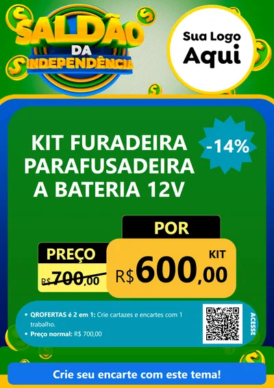 Modelo de Cartaz para Cartaz A4 Vertical com o tema Saldão da Indepêndencia para Maquinas e Ferramentas