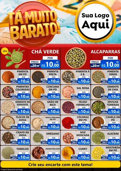 Modelo de Encarte para Encarte A4 Vertical com o tema Está Muito Barato para Produtos Naturais