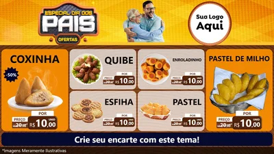 Modelo de TV para TV Horizontal com o tema Especial Dia dos Pais para Salgadaria