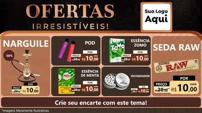 Modelo de TV para TV Horizontal com o tema Ofertas Irresistíveis! para Tabacaria