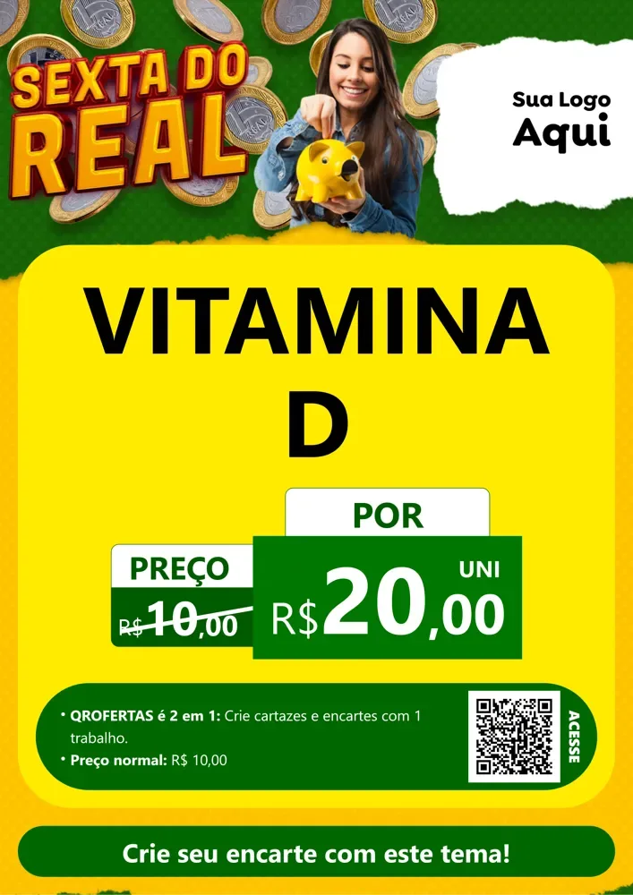 Modelo de Cartaz para Cartaz A4 Vertical com o tema Sexta do Real para Farmácia