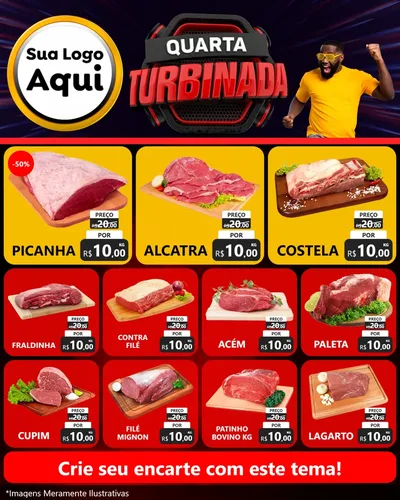Modelo de Rede Social para Feed Instagram com o tema Quarta Turbinada para Açougue