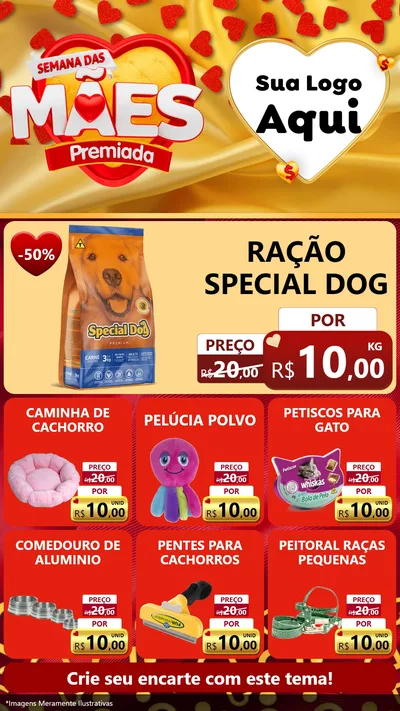 Modelo de Rede Social para Stories com o tema Semana das Mães Premiada para Pet Shop