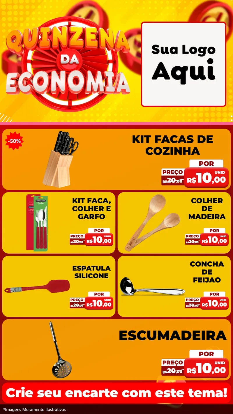 Modelo de TV para TV Vertical com o tema Quinzena Da Economia para Utilidades Domésticas