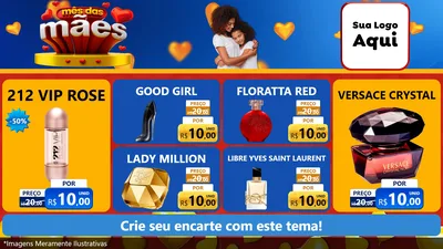 Modelo de TV para TV Horizontal com o tema Mês das Mães para Perfumes