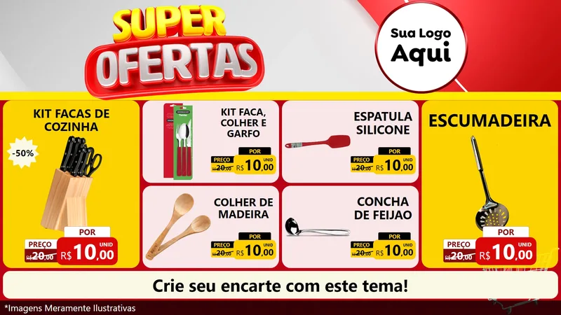 Modelo de TV para TV Horizontal com o tema Super Ofertas para Utilidades Domésticas