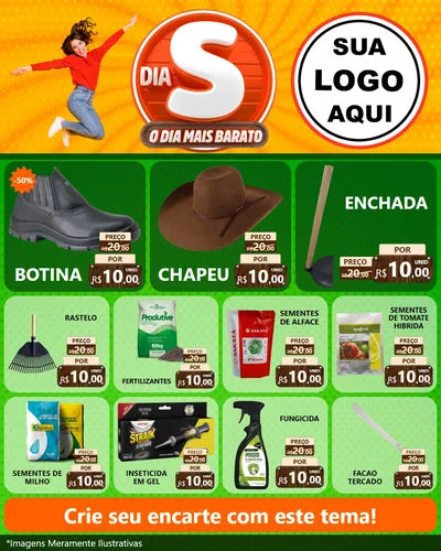 Modelo de Rede Social para Feed Instagram com o tema Dia S - O Dia Mais Barato para Agropecuária