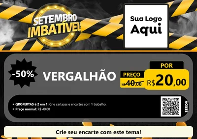 Modelo de Cartaz para Cartaz A4 Horizontal com o tema Setembro Imbatível para Ferragens