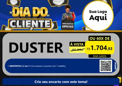Modelo de Cartaz para Cartaz A4 Horizontal com o tema Dia Do Cliente para Concessionaria de Carros