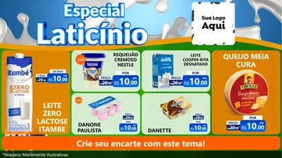 Modelo de TV para TV Horizontal com o tema Especial Laticínio para Frios e Laticínios