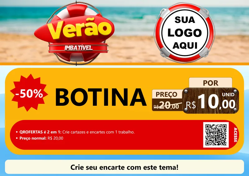 Modelo de Cartaz para Cartaz A4 Horizontal com o tema Verão Imbatível para Agropecuária