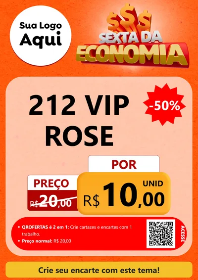 Modelo de Cartaz para Cartaz A4 Vertical com o tema Sexta da Economia para Perfumes