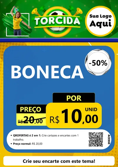 Modelo de Cartaz para Cartaz A4 Vertical com o tema Torcida para Brinquedos