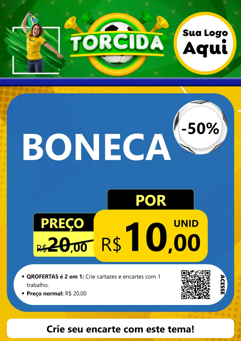 Modelo de Cartaz para Cartaz A4 Vertical com o tema Torcida para Brinquedos