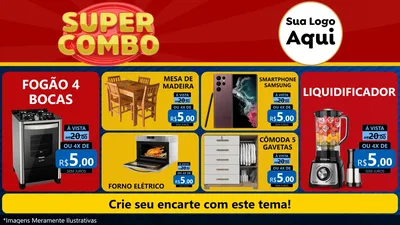 Modelo de TV para TV Horizontal com o tema Super Combo para Móveis e Eletro