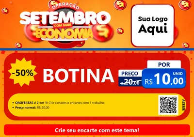 Modelo de Cartaz para Cartaz A4 Horizontal com o tema Operação Setembro Com Muita Economia para Agropecuária
