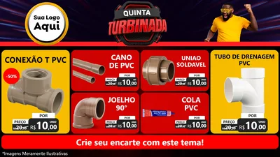 Modelo de TV para TV Horizontal com o tema Quinta Turbinada para Tubos e conexões