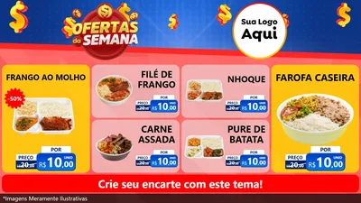 Modelo de TV para TV Horizontal com o tema Ofertas Da Semana para Restaurante