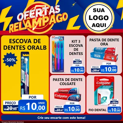 Modelo de Rede Social para Feed Facebook com o tema Ofertas Relâmpago para Higiene Pessoal