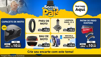 Modelo de TV para TV Horizontal com o tema Sorteio Dia Dos Pais para Moto peças