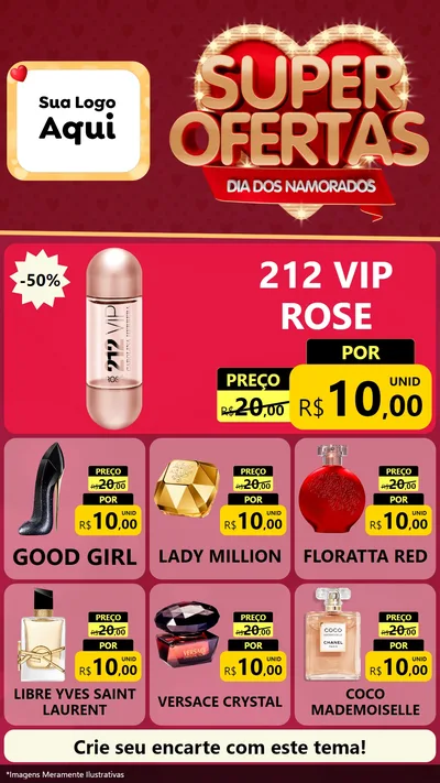 Modelo de Rede Social para Stories com o tema Dia dos Namorados para Perfumes