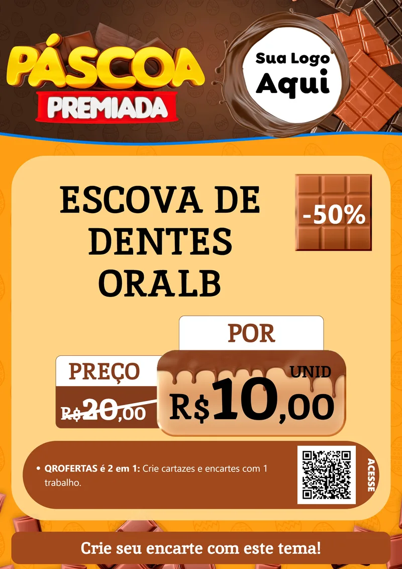 Modelo de Cartaz para Cartaz A4 Vertical com o tema Páscoa Premiada para Higiene Pessoal