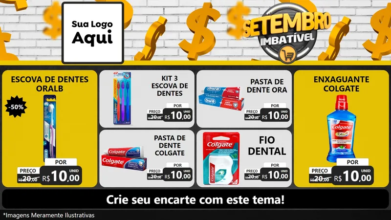 Modelo de TV para TV Horizontal com o tema Setembro Imbatível para Higiene Pessoal