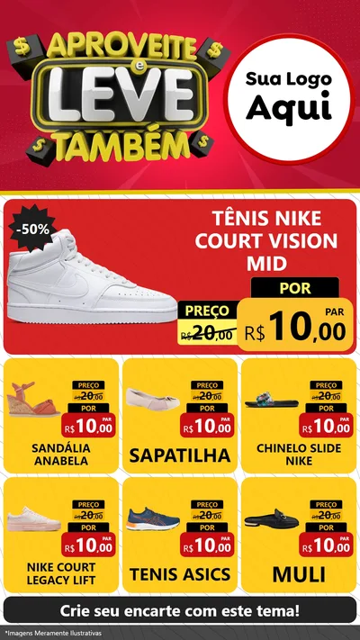 Modelo de Rede Social para Stories com o tema Aproveite e Leve Também para Calçados