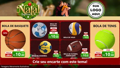 Modelo de TV para TV Horizontal com o tema Natal Especial para Artigos Esportivos