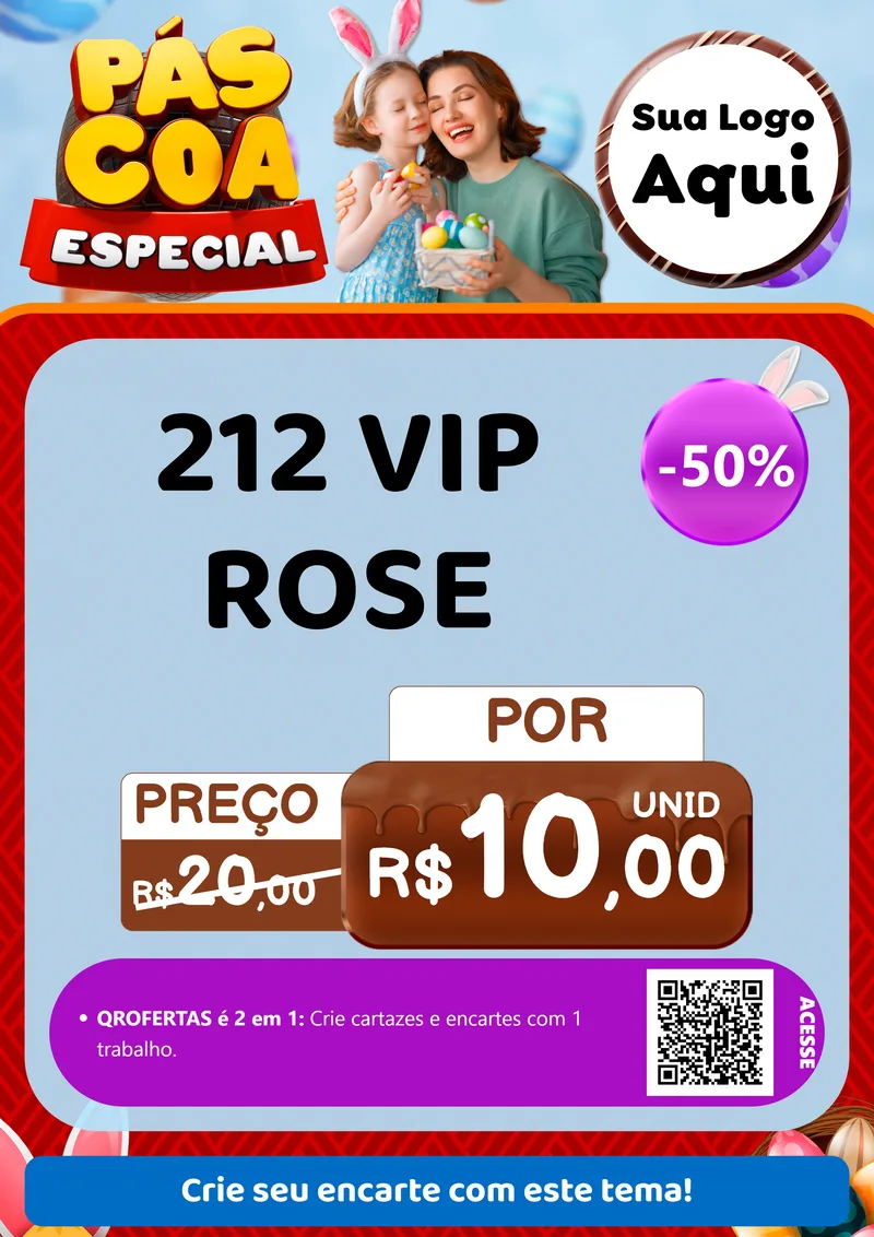 Modelo de Cartaz para Cartaz A4 Vertical com o tema Páscoa Especial para Perfumes